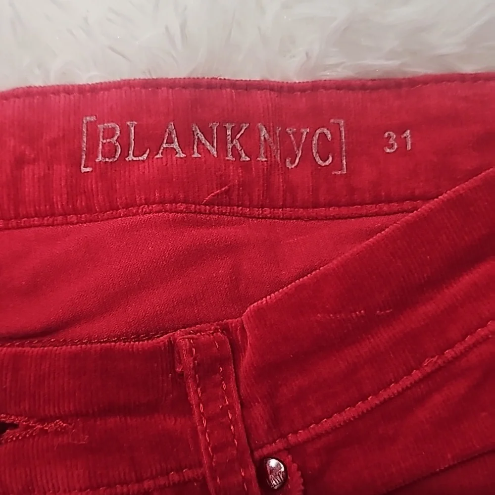 Blank NYC red corduroy skinny pants - Picture 3 of 4